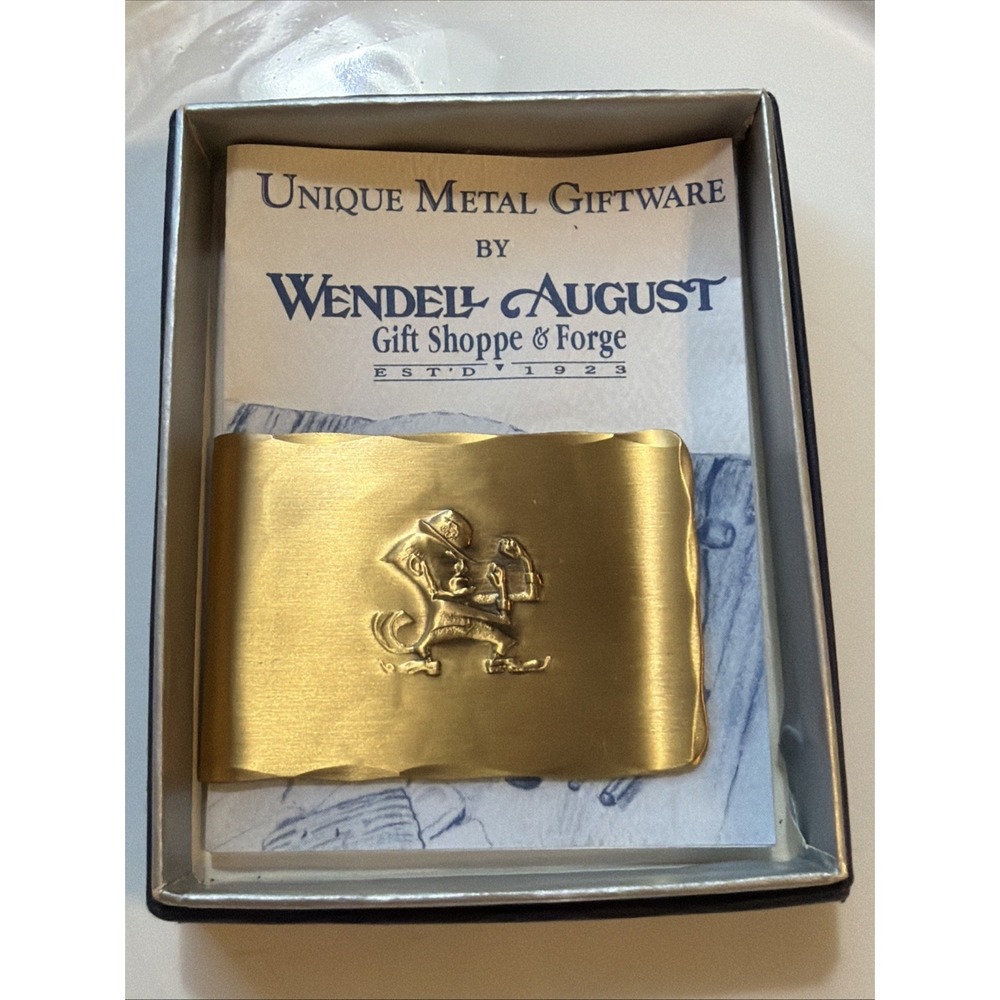 Wendell August Fighting Irish Forge Aluminum Money Clip Notre Dame Copper Tone